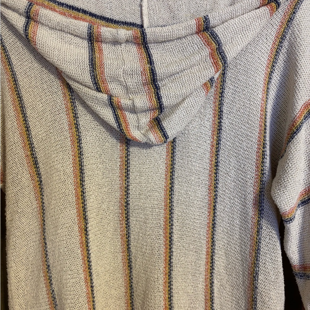 Billabong Beach Bonfire Striped Knit Hoodie Size M - Picture 6 of 6